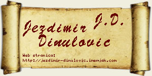 Jezdimir Dinulović vizit kartica